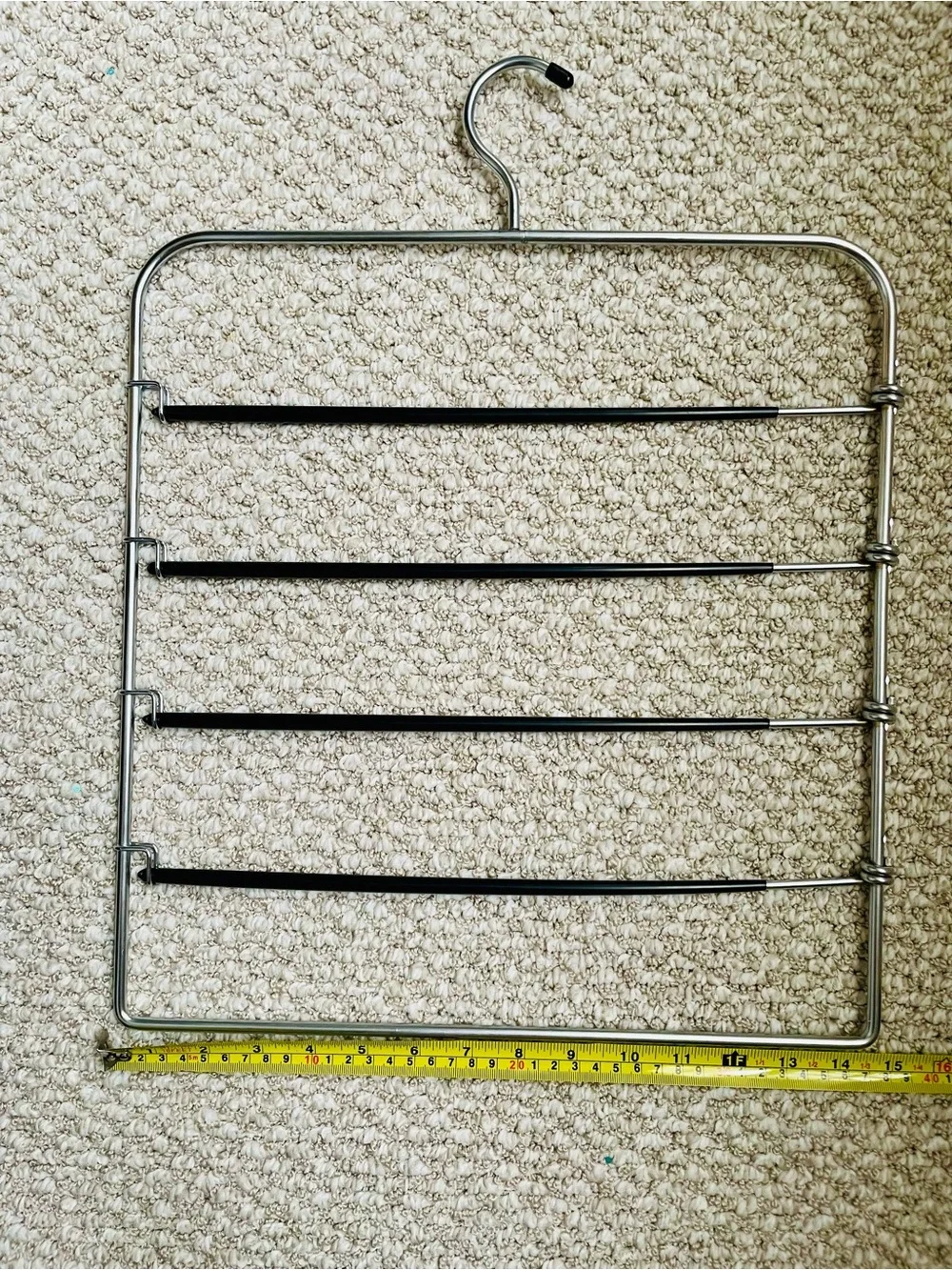 Multi-Tier Closet Scarf and Pant Hanger - White